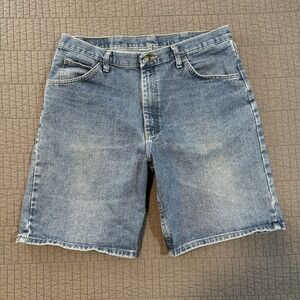 Y2K Wrangler Denim Shorts Men 36 Blue Jean‎ Jorts 9.5" Baggy Skater Workwear Vtg